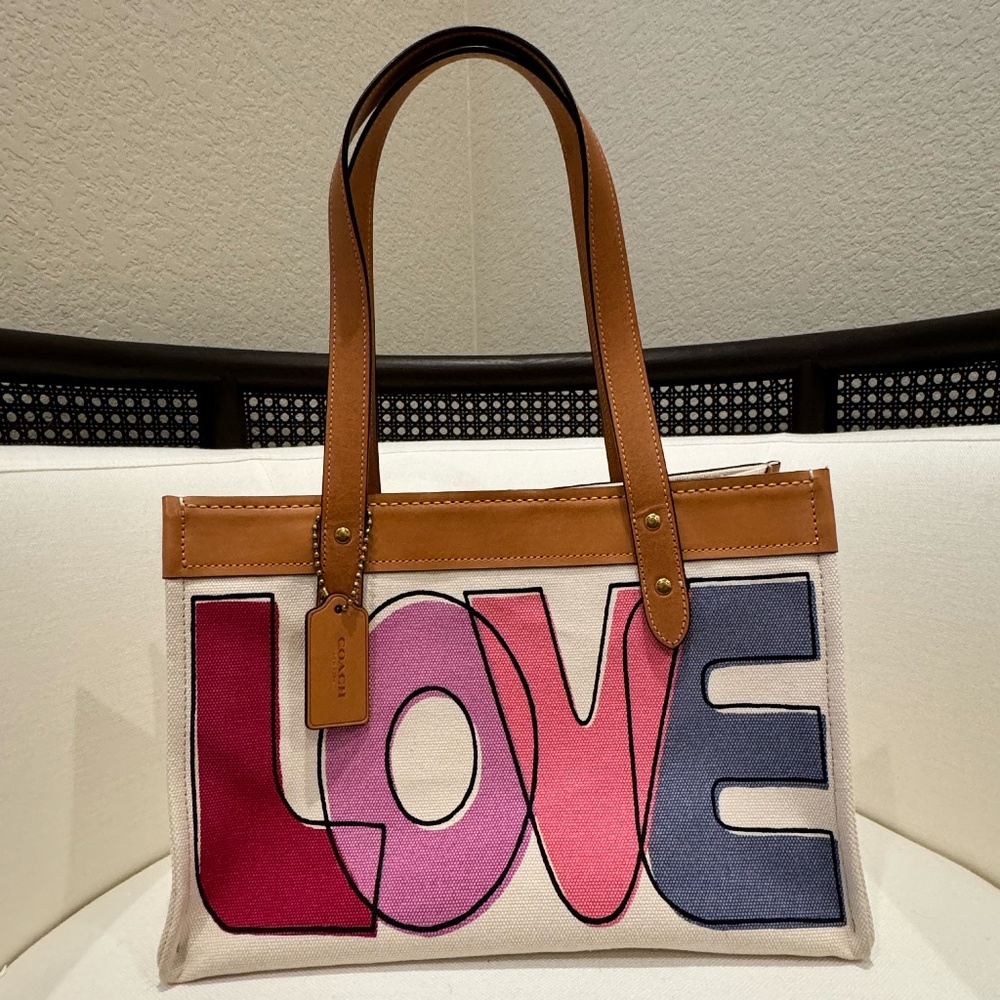 Coach "Love" canvas tote